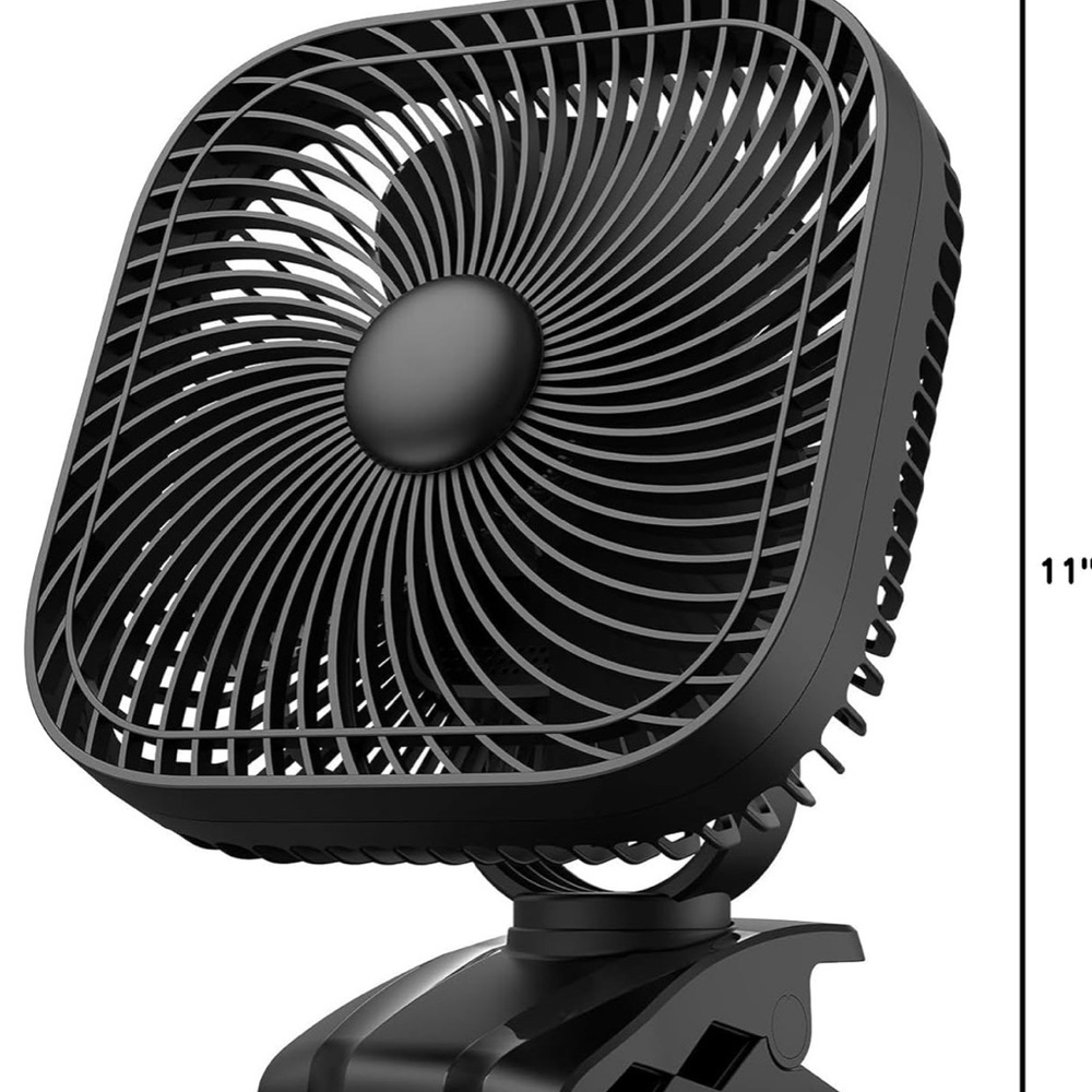 Black Clip-On Fan